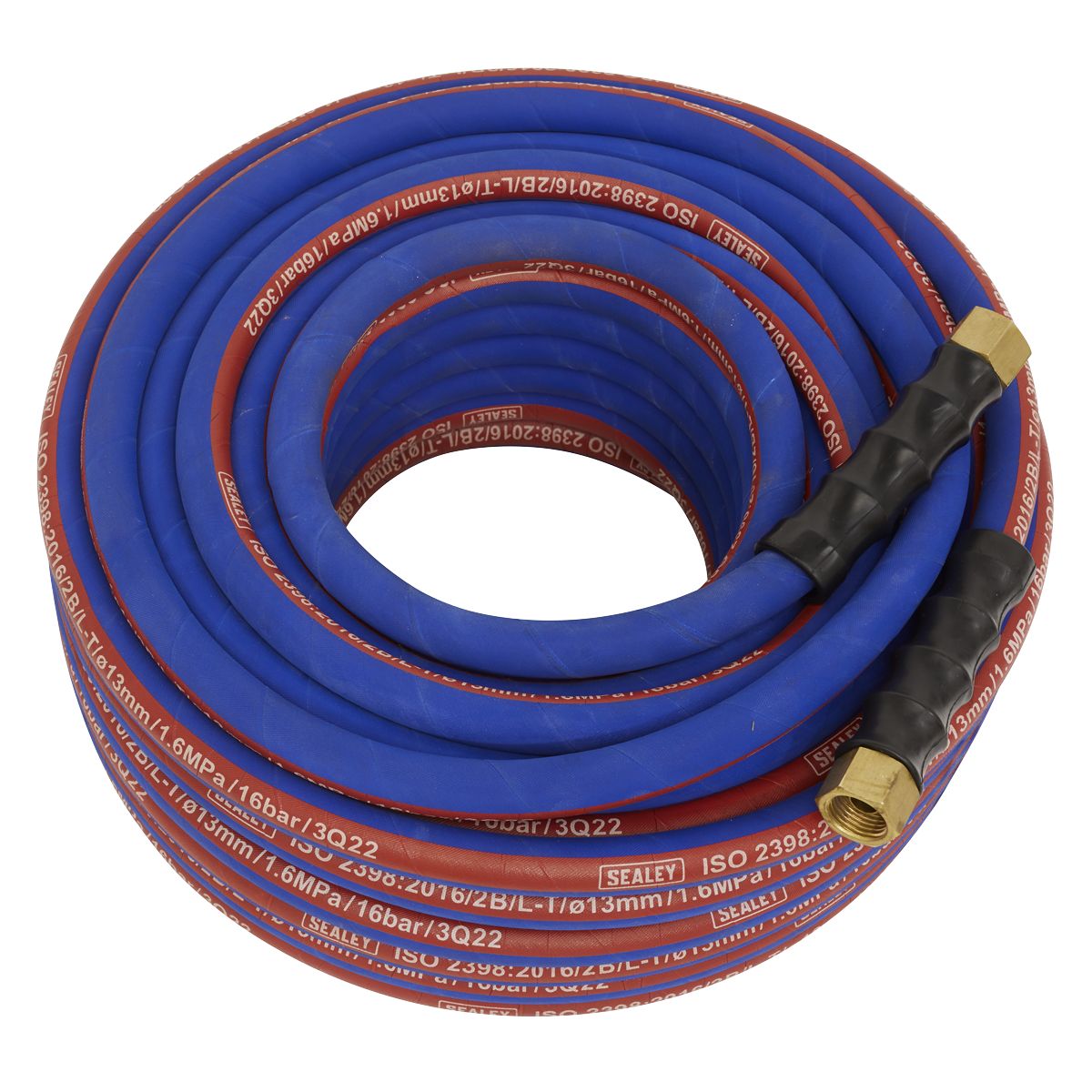 Sealey Extra-Heavy-Duty Air Hose with 1/2"BSP Unions 30m x 13mm - Image 1
