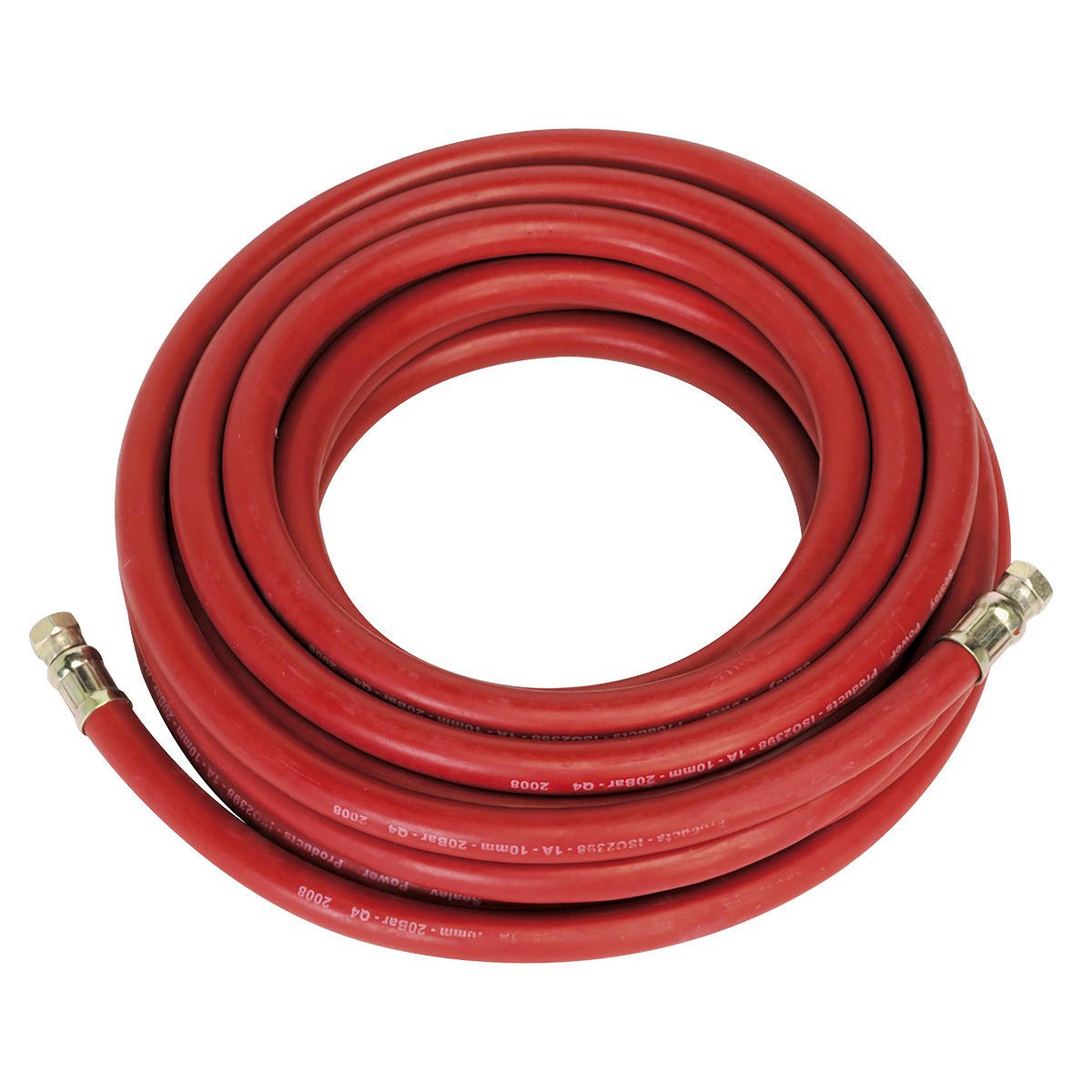 Sealey Air Hose with 1/4"BSP Unions 10m x 10mm - Image 1