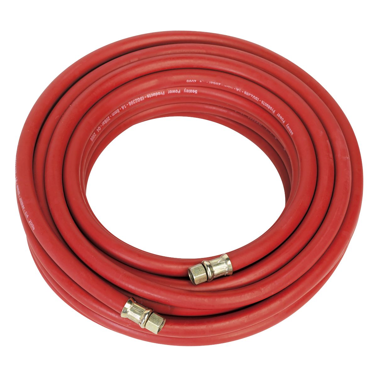 Sealey Air Hose with 1/4"BSP Unions 15m x 8mm - Image 1