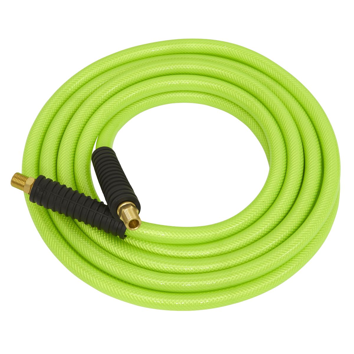 Sealey High-Visibility Air Hose with 1/4"BSP Unions 10m x 10mm - Image 1
