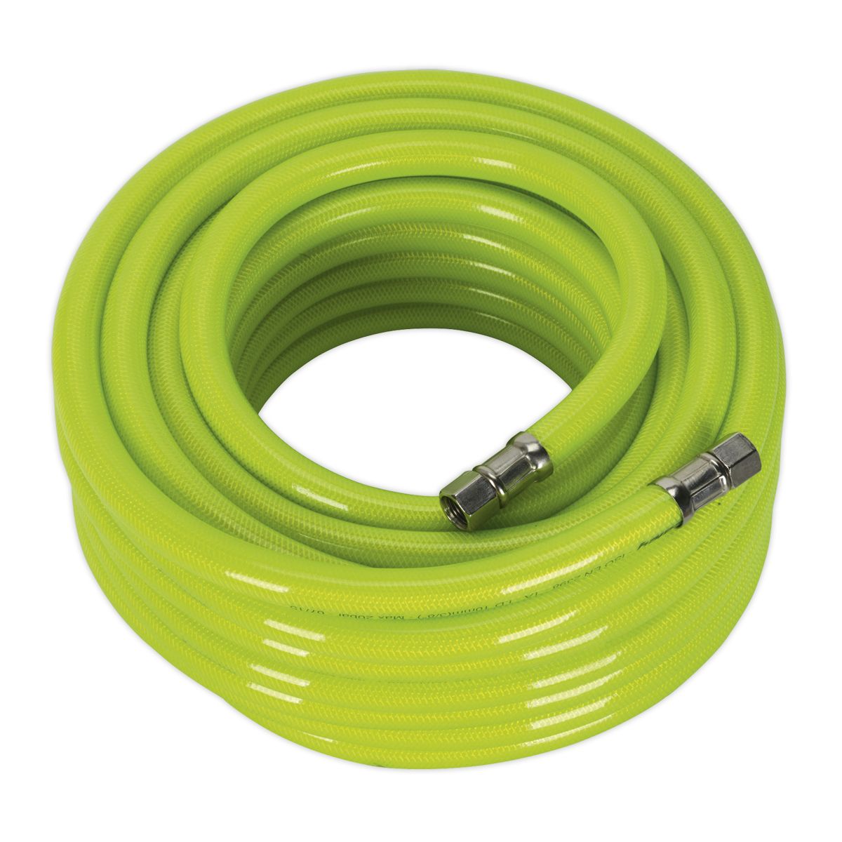 Sealey High-Visibility Air Hose with 1/4"BSP Unions 15m x 10mm - Image 1