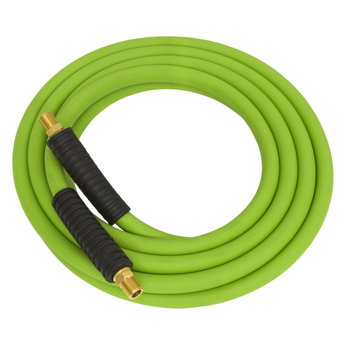 Sealey High-Visibility Hybrid Air Hose with 1/4"BSP Unions 10m x 8mm - Image 1