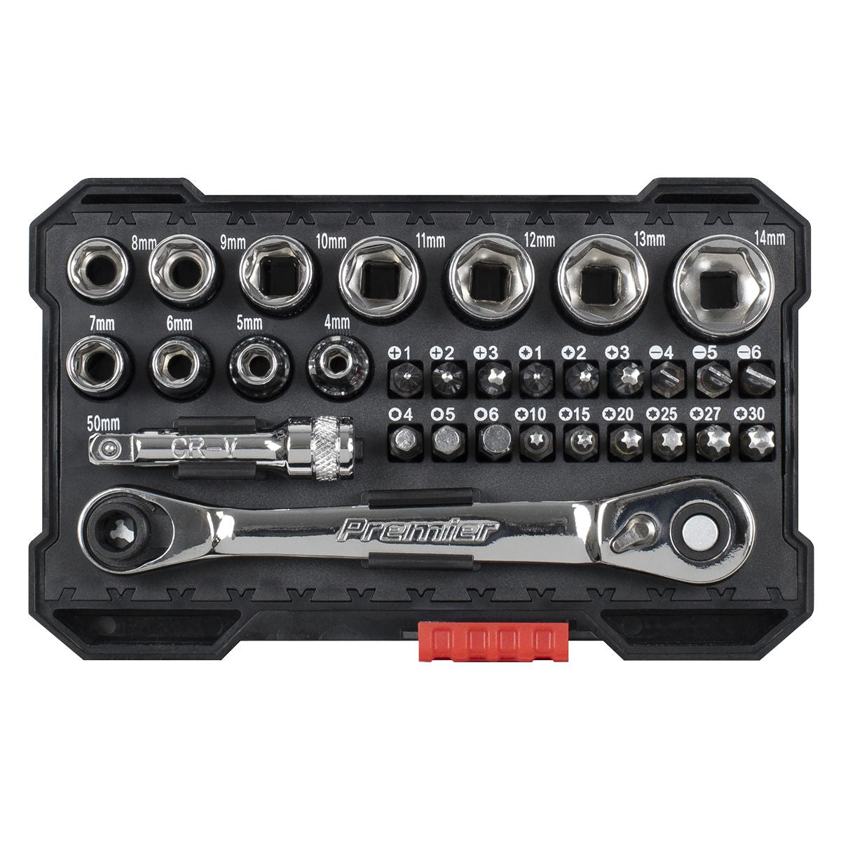 Sealey Premier Socket & Colour-Coded Bit Set 1/4"Sq Drive 31pc - Image 3