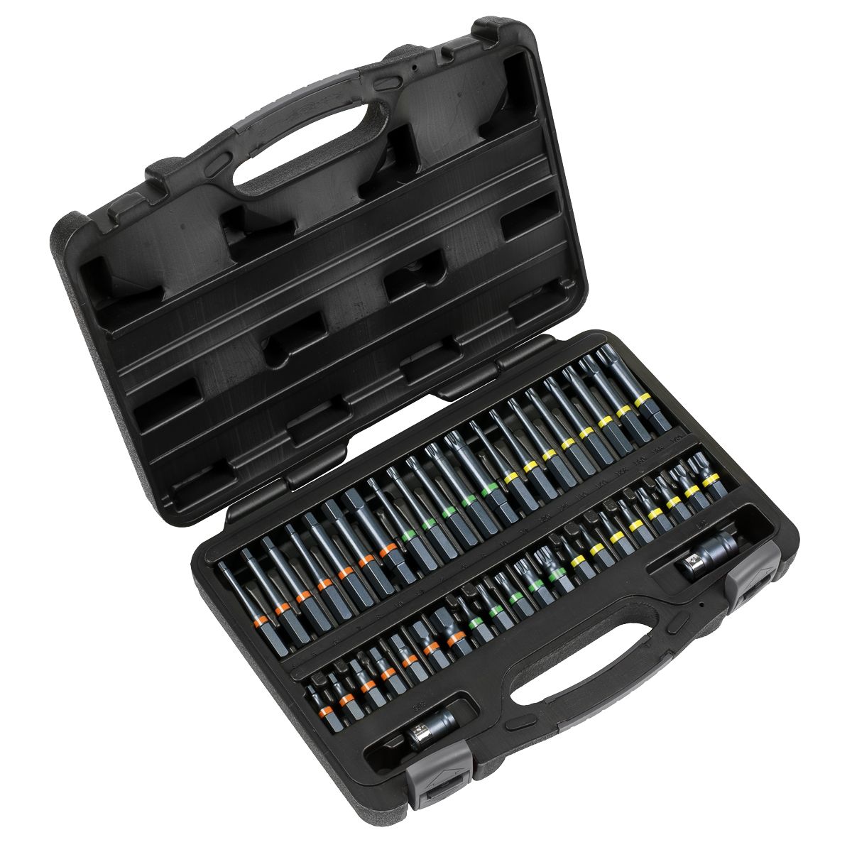 Sealey Premier Impact TRX-Star*/Hex/Spline Bit Set 3/8" & 1/2"Sq Drive 42pc - Image 1