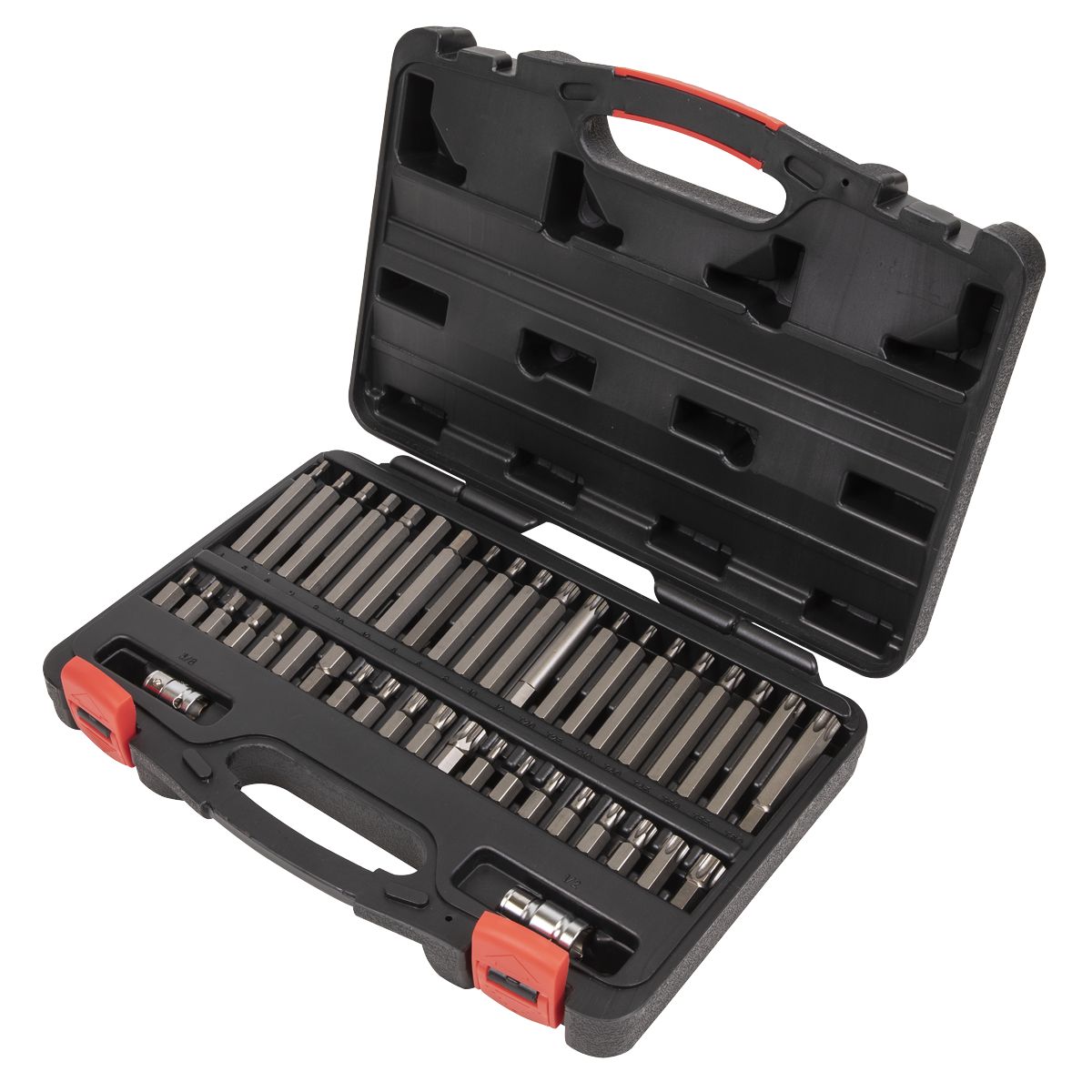 Sealey Premier TRX-Star*/Hex/Spline Bit Set 3/8" & 1/2"Sq Drive 42pc - Image 1