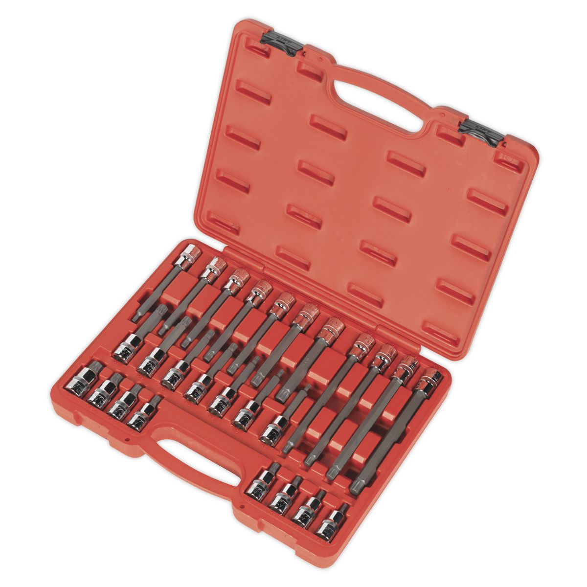 Sealey Premier Spline Socket Bit Set 1/2"Sq Drive 26pc - Image 2