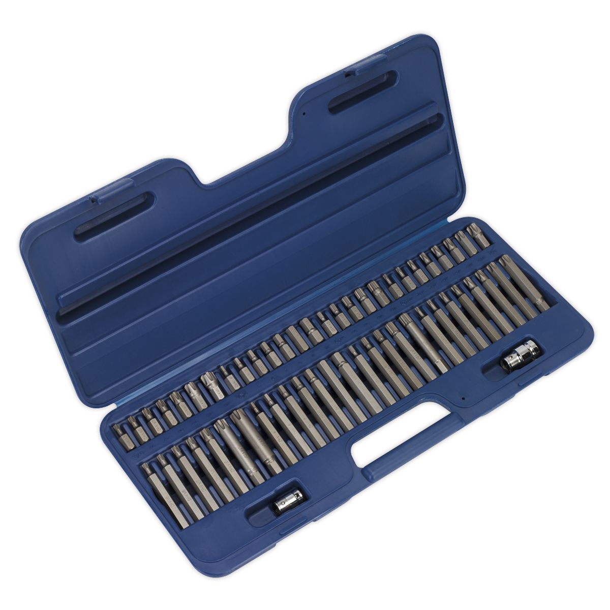 Sealey Premier Security TRX-Star*/Hex/Ribe/Spline Bit Set 3/8" & 1/2"Sq Drive 56pc - Image 1