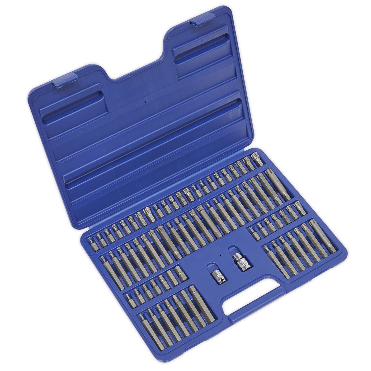 Sealey Premier TRX-Star*/Security TRX-Star*/Hex/Ribe/Spline Bit Set 3/8" & 1/2"Sq Drive 74pc - Image 1