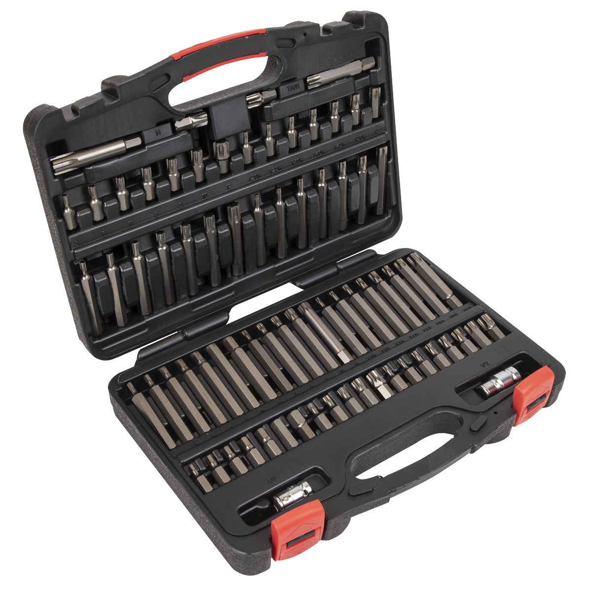 Sealey Premier TRX-Star*/Security TRX-Star*/Hex/Ribe/Spline Bit Set 3/8" & 1/2"Sq Drive 74pc - Image 4