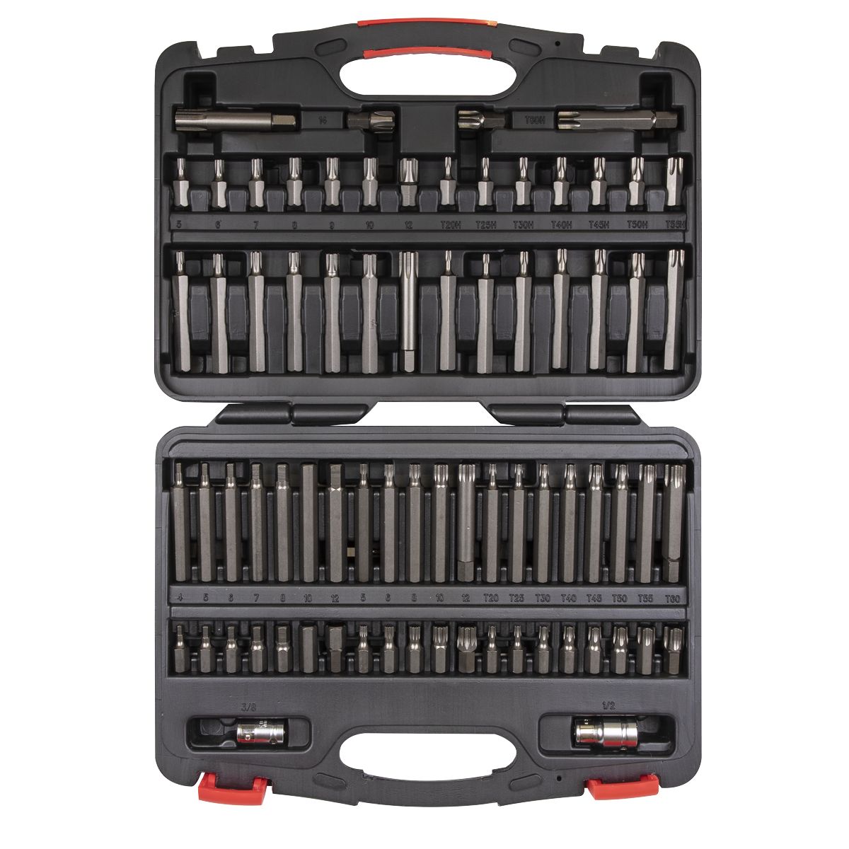 Sealey Premier TRX-Star*/Security TRX-Star*/Hex/Ribe/Spline Bit Set 3/8" & 1/2"Sq Drive 74pc - Image 5