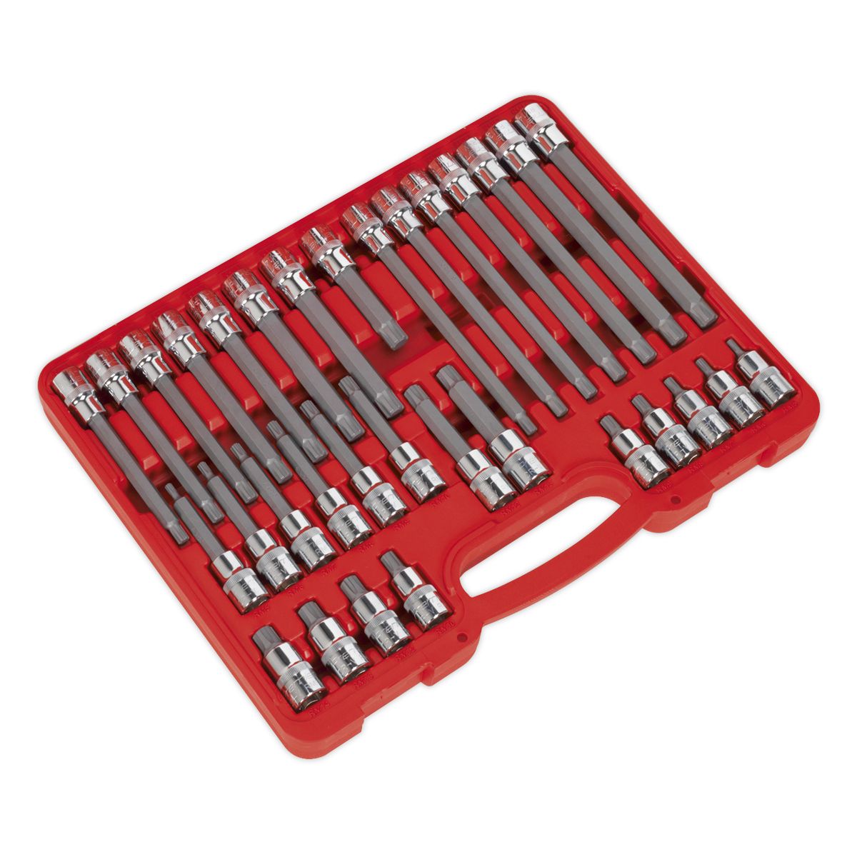 Sealey Premier Ribe Socket Bit Set 1/2"Sq Drive 32pc - Image 6