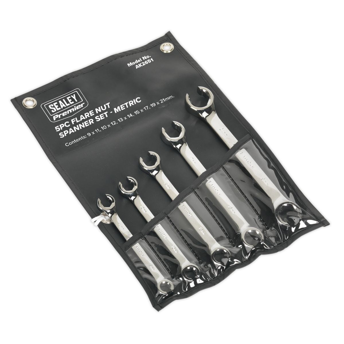 Sealey Premier Flare Nut Spanner Set 5pc - Image 4