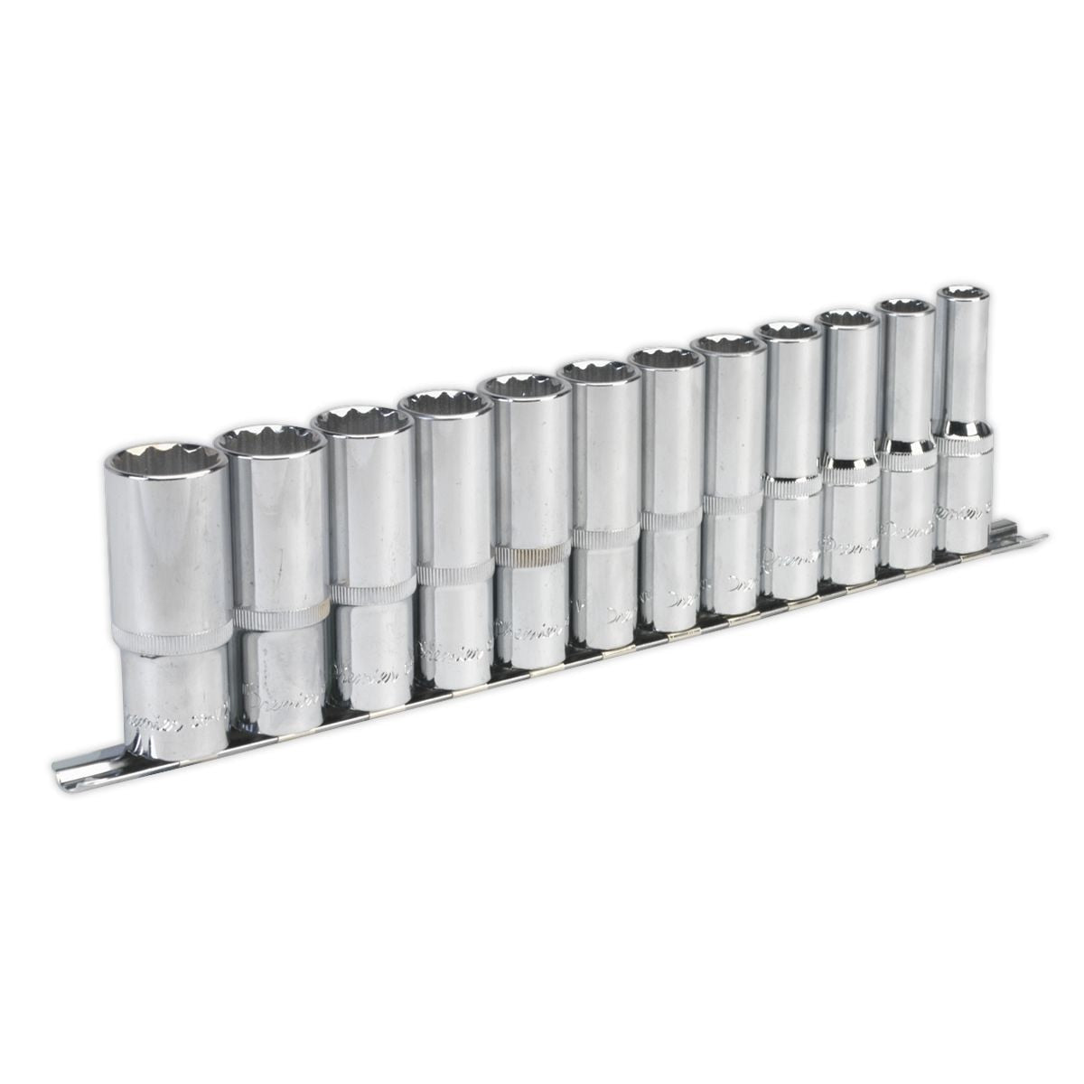 Sealey Premier Deep Socket Set 12-Point 1/2"Sq Drive 12pc - Image 1