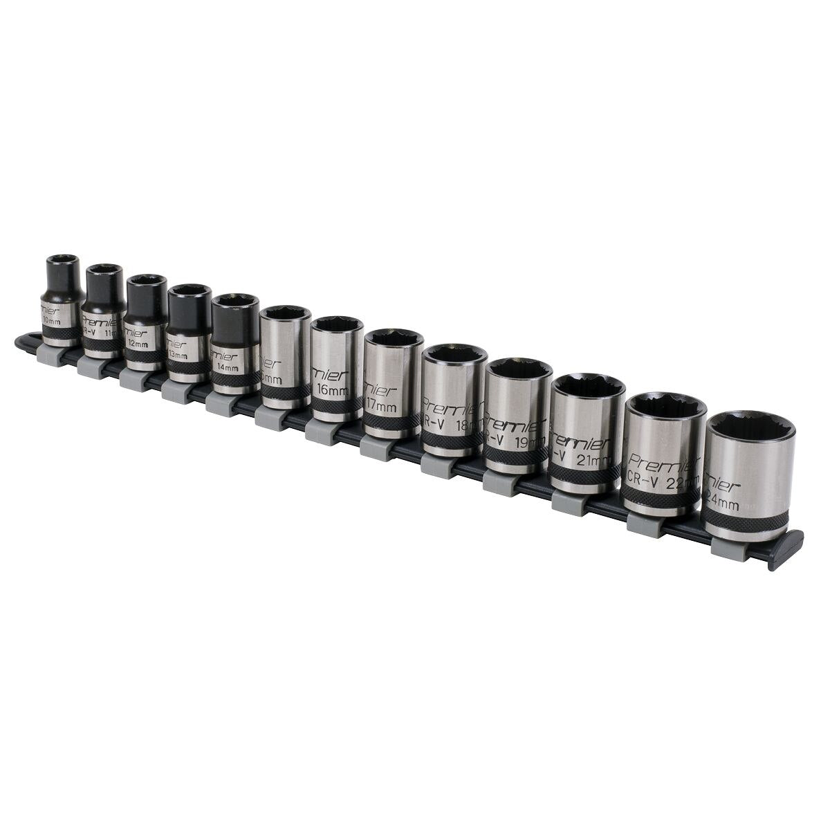 Sealey Premier Black Lock-On Socket Set 1/2"Sq Drive 13pc - Image 7
