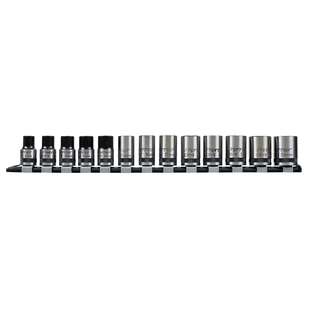 Sealey Premier Black Lock-On Socket Set 1/2"Sq Drive 13pc - Image 8