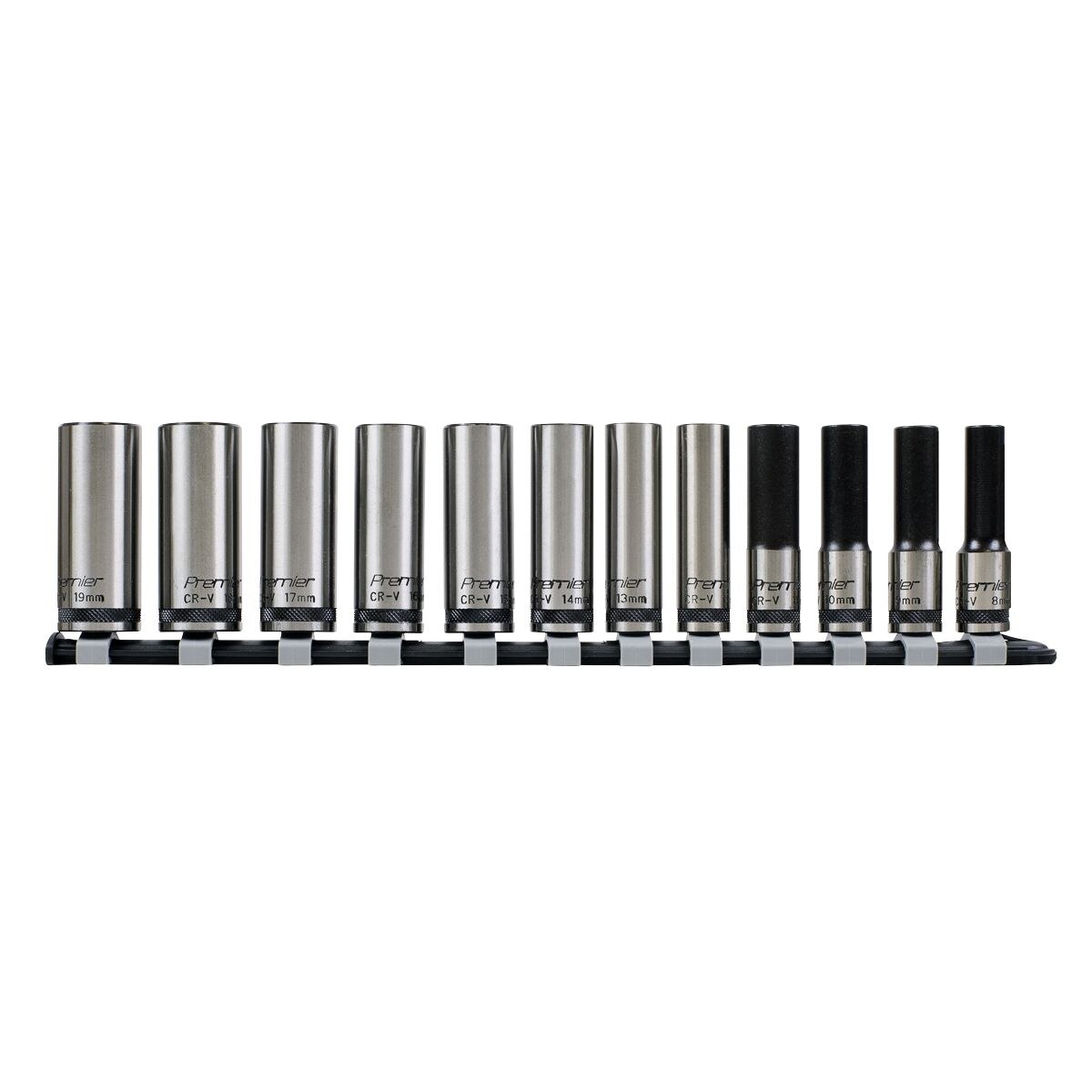 Sealey Premier Black Deep Lock-On Socket Set 3/8"Sq Drive 12pc - Image 7