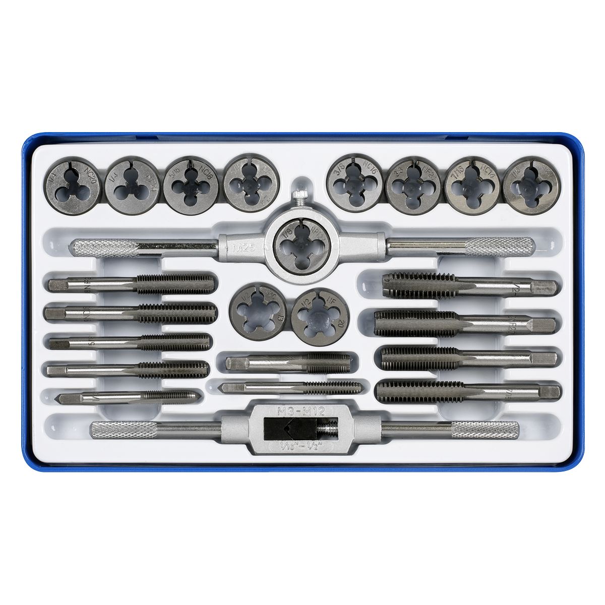 Sealey Imperial Tap & Split Die Set 24pc - Image 3