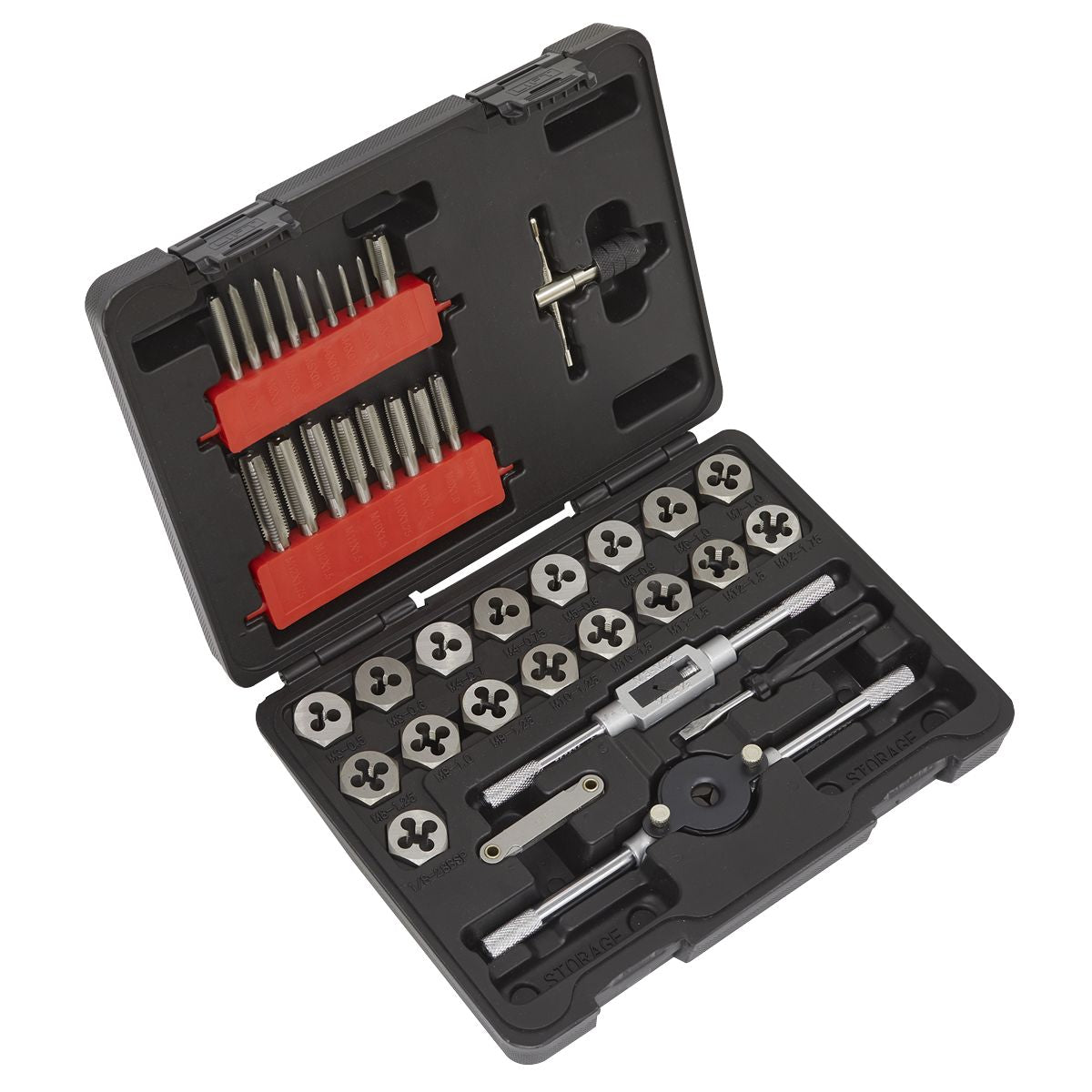 Sealey Metric Tap & Hex Die Set 39pc - Image 1