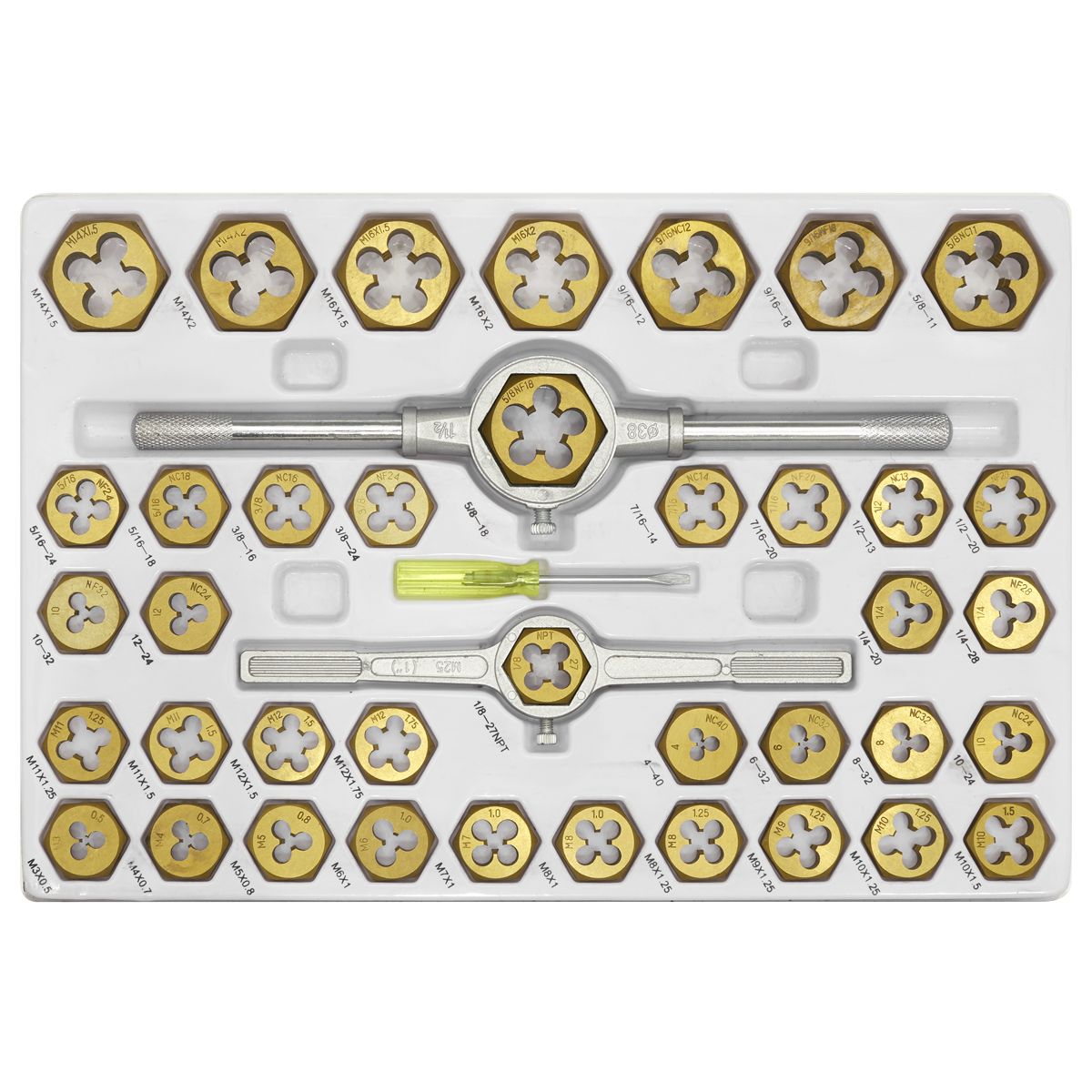 Sealey Metric & SAE/Imperial Hexagonal Tap & Die Set 86pc - Image 2