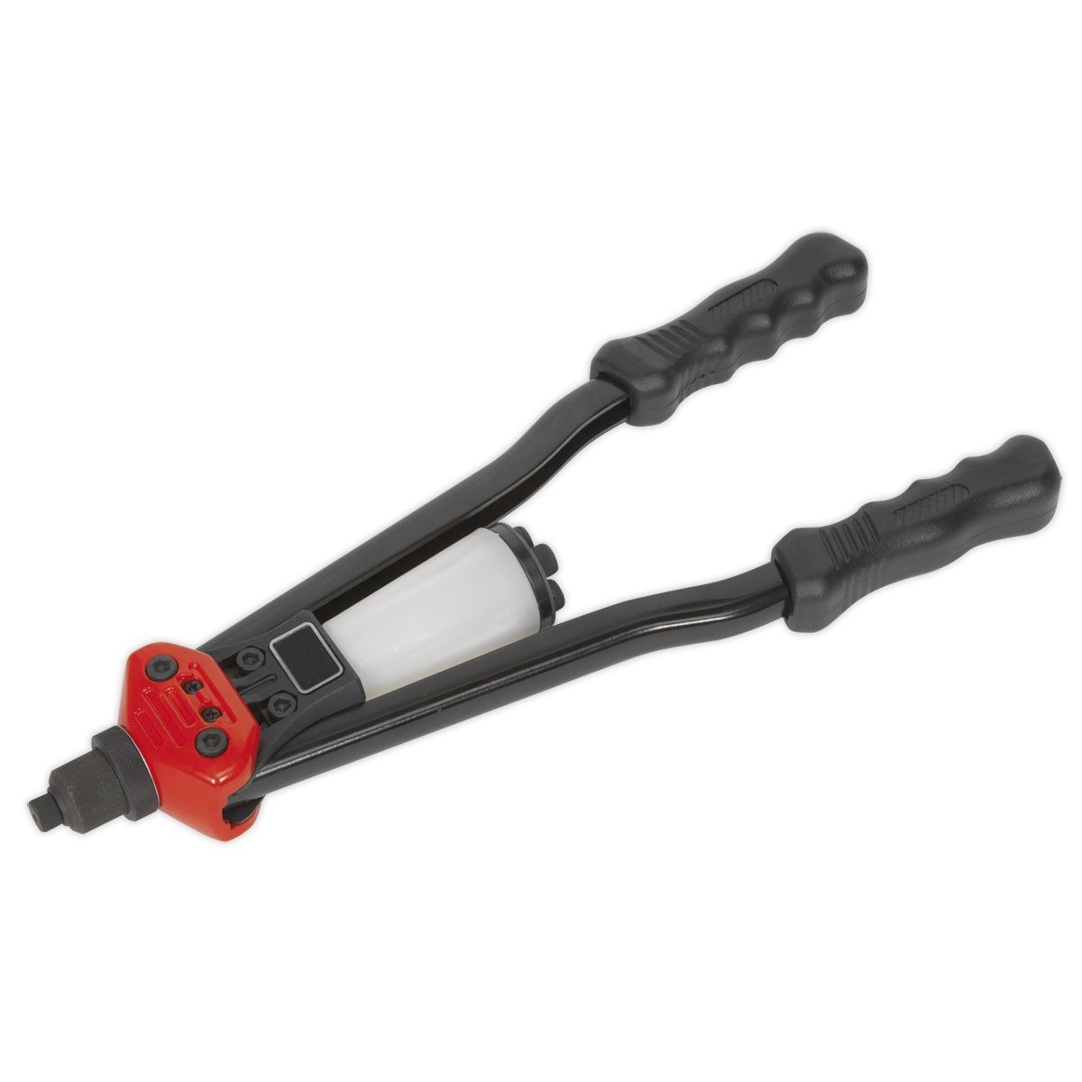 Sealey Medium-Arm Riveter with Collection Bowl - Image 1