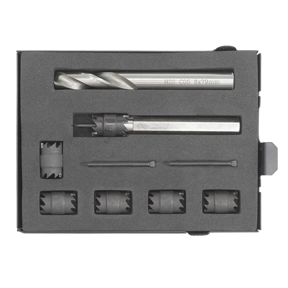 Sealey Spot Weld Cutter & Drill Bit Set 10mm 9pc - Image 2