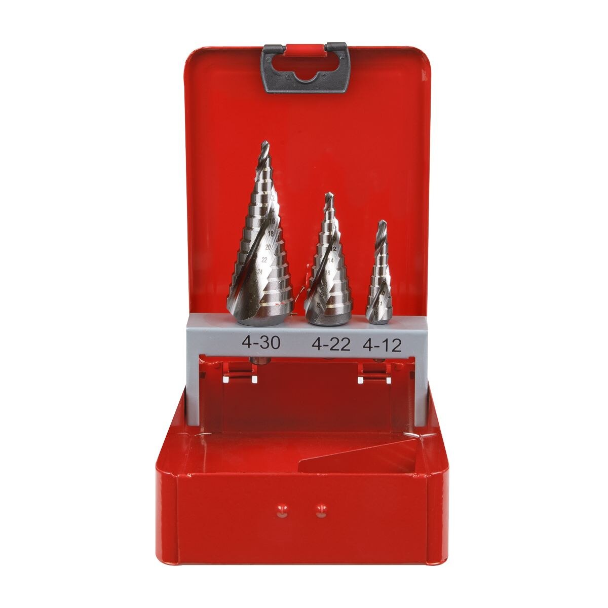 Sealey Spiral Flute HSS M2 Step Drill Bit Set 3pc - Image 5
