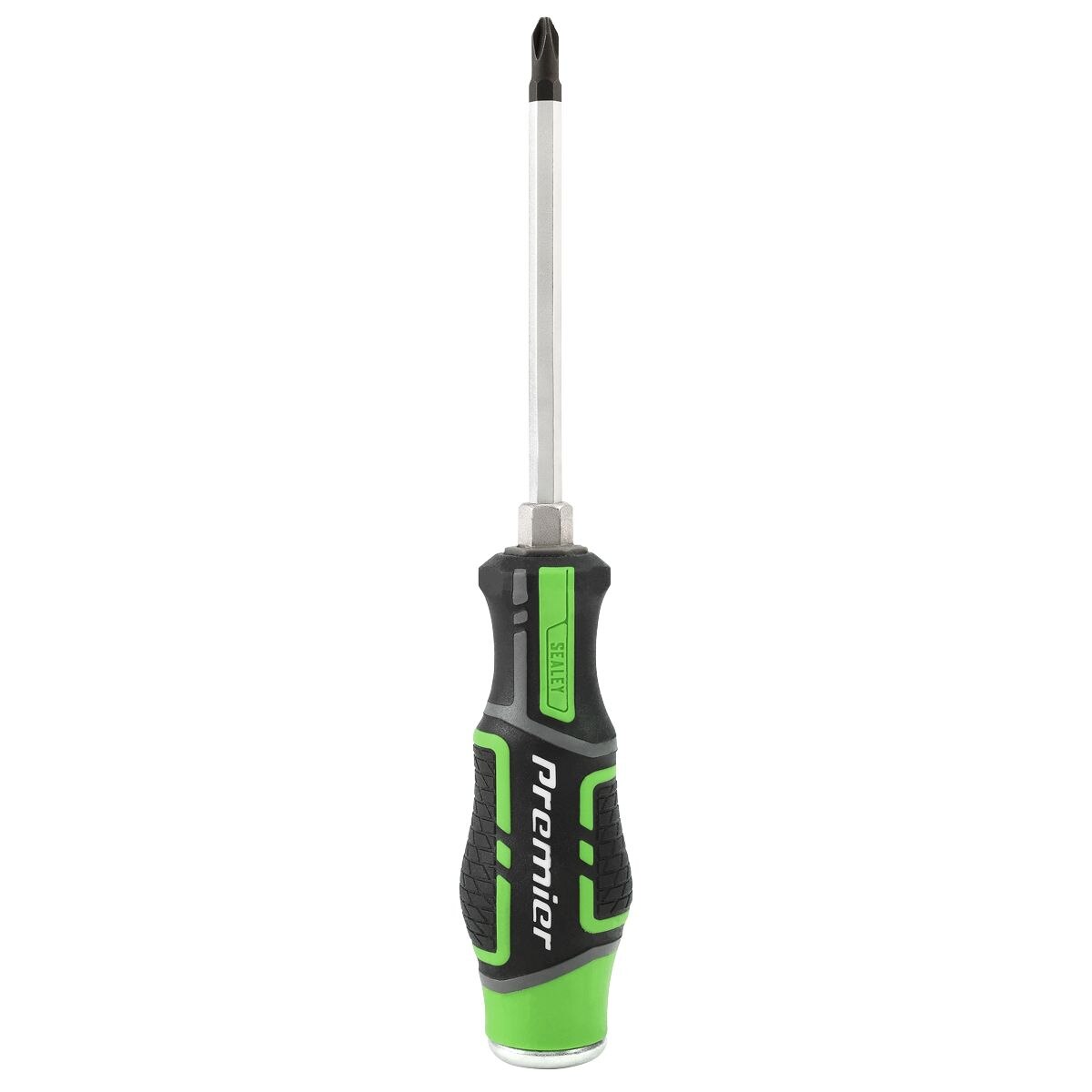 Sealey Premier Hammer-Thru Screwdriver Set 9pc - Hi-Vis Green - Image 7