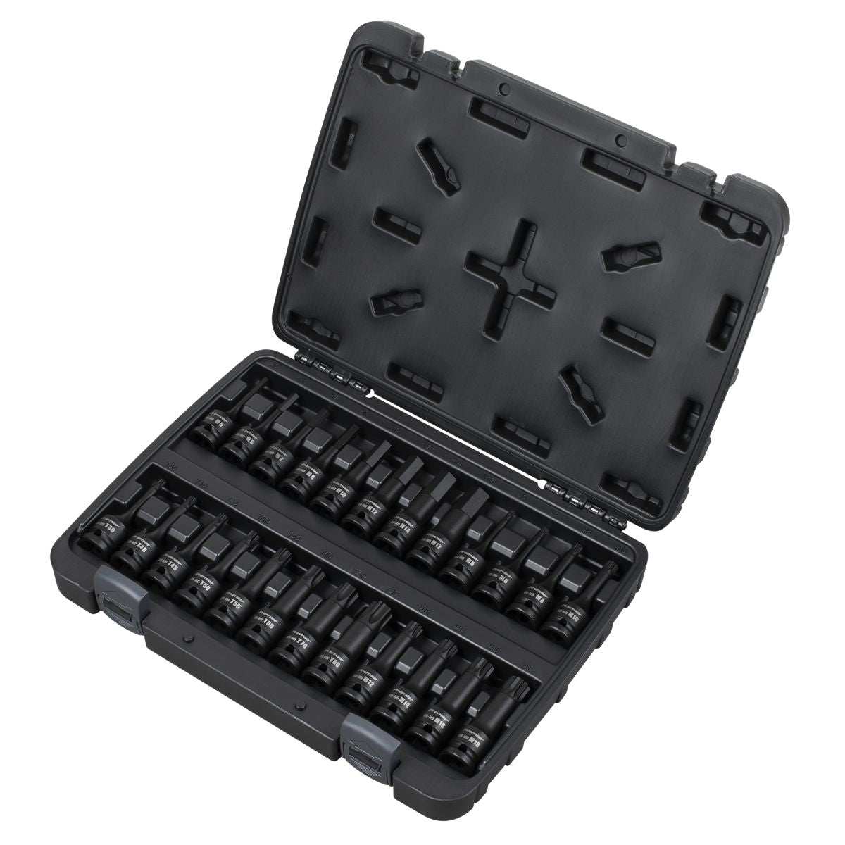 Sealey Premier Hex/TRX-Star*/Spline Impact Socket Bit Set 1/2"Sq Drive 24pc - Image 2