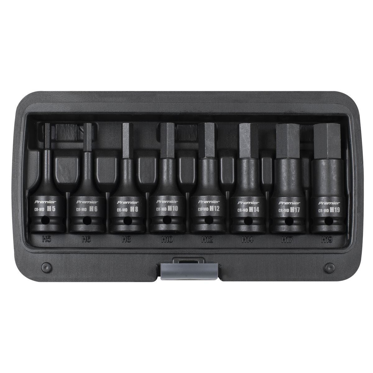 Sealey Premier Hex Impact Socket Bit Set 1/2"Sq Drive 8pc - Image 5