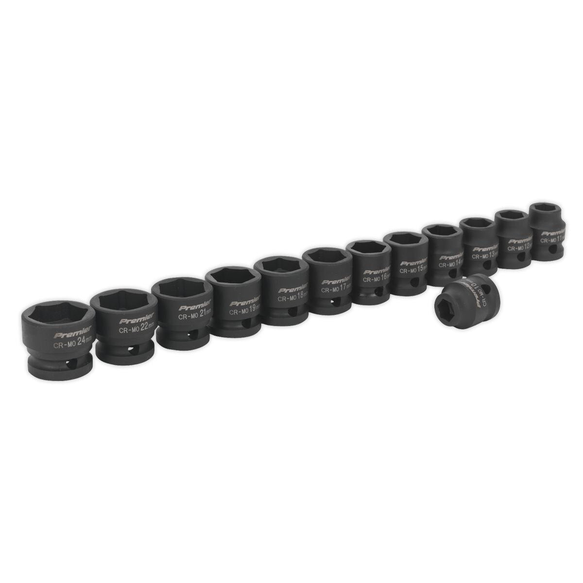Sealey Premier Low Profile Impact Socket Set 1/2"Sq Drive 13pc - Image 3