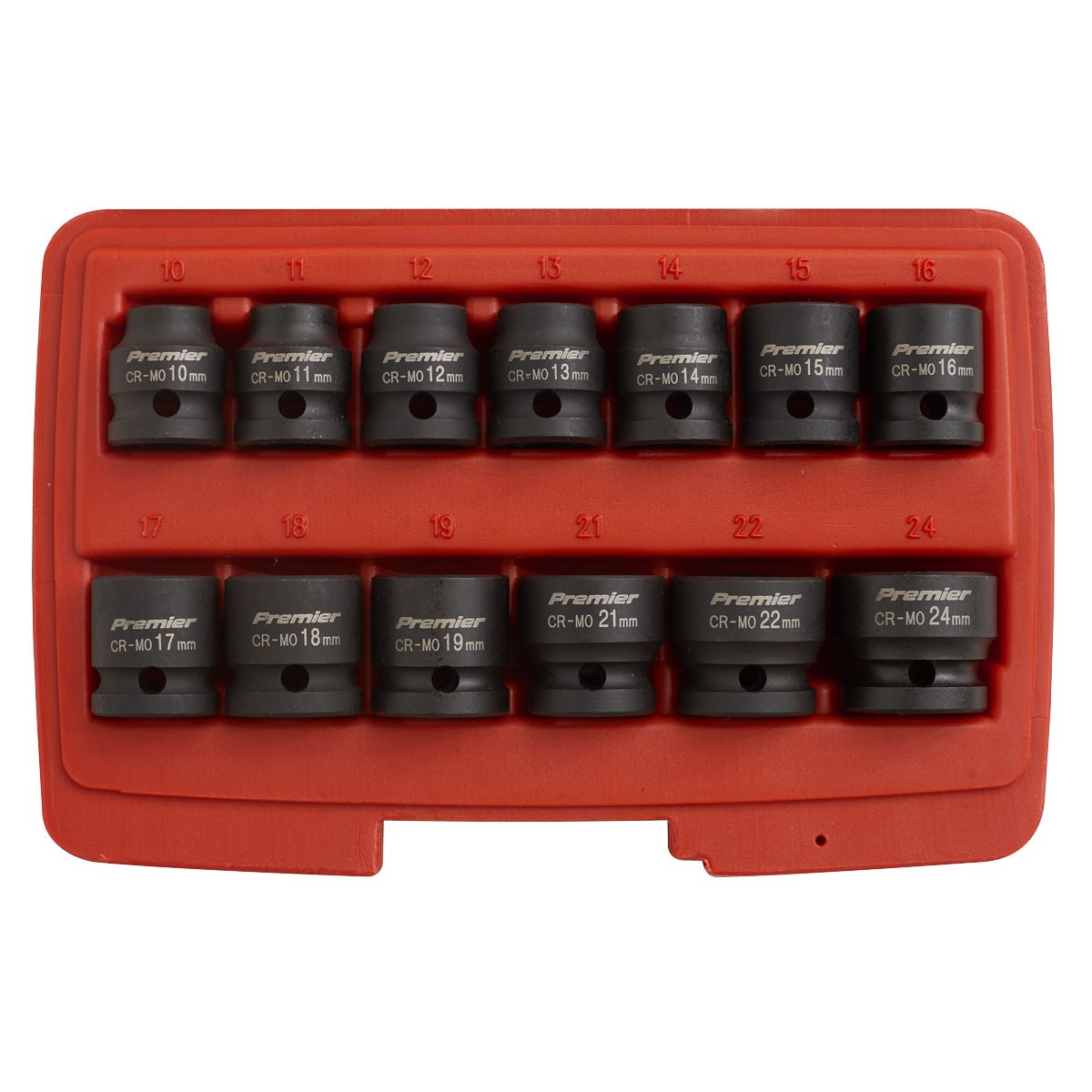 Sealey Premier Low Profile Impact Socket Set 1/2"Sq Drive 13pc - Image 9