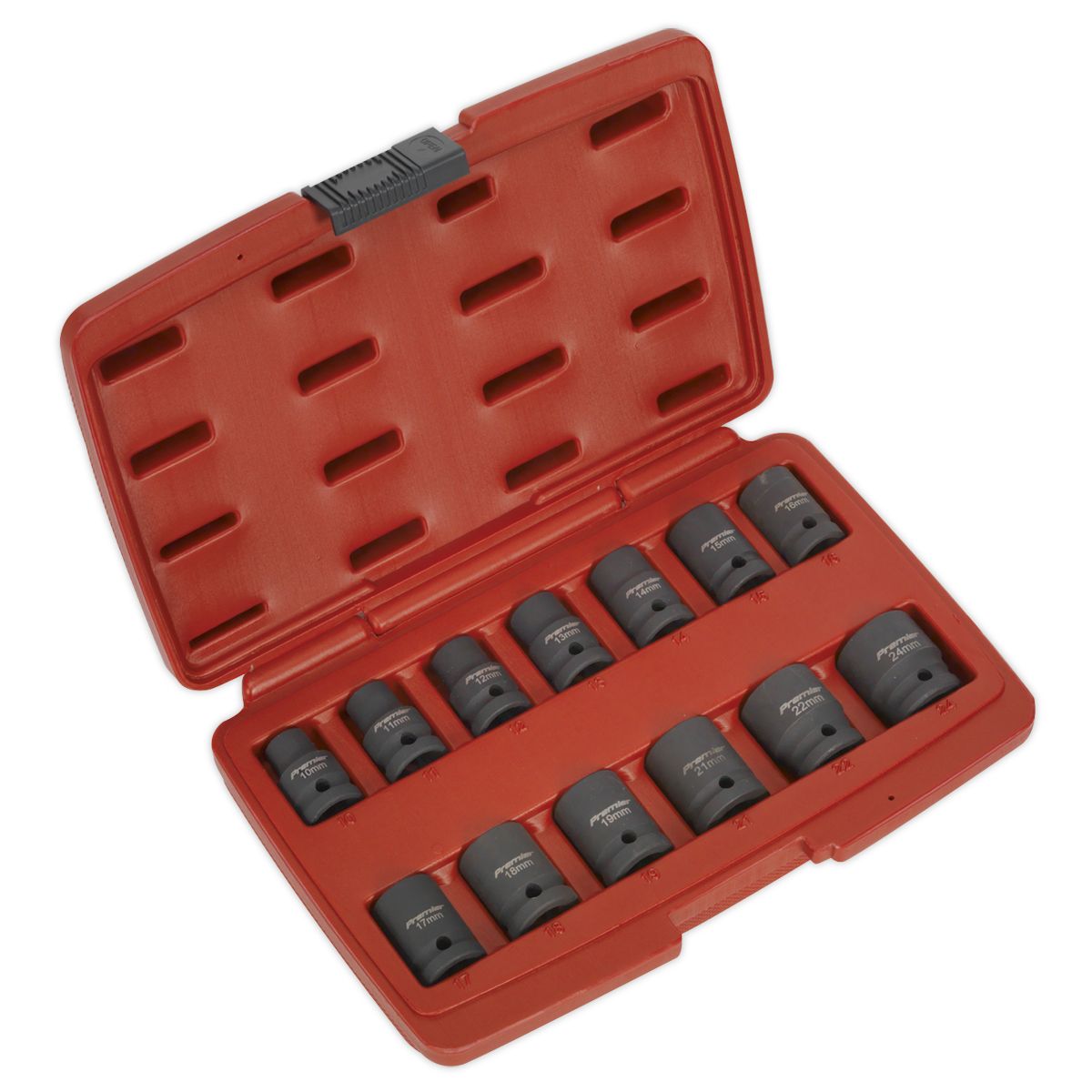 Sealey Premier Total Drive Impact Socket Set 1/2"Sq 13pc - Image 1