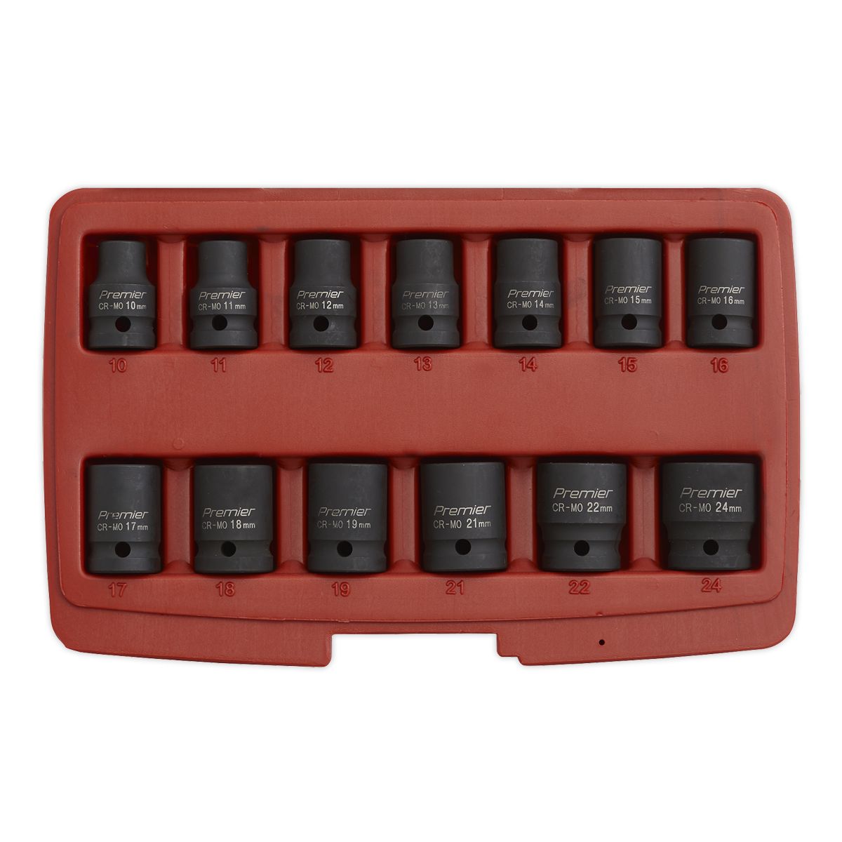 Sealey Premier Total Drive Impact Socket Set 1/2"Sq 13pc - Image 8