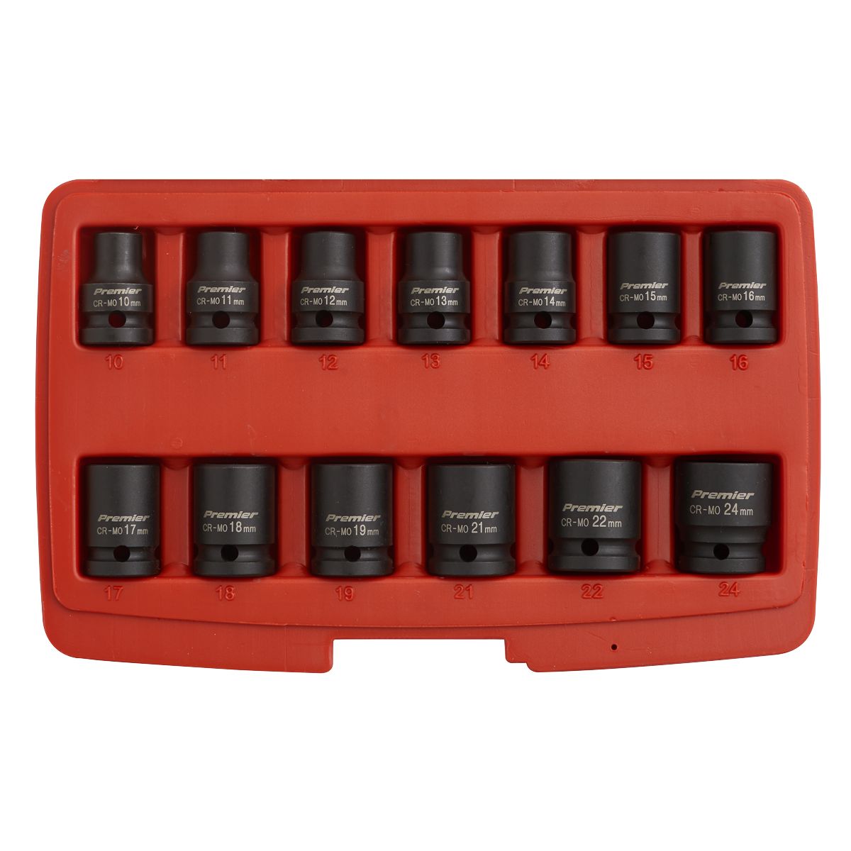 Sealey Premier Impact Socket Set 12-point 1/2"Sq Drive 13pc - Image 8