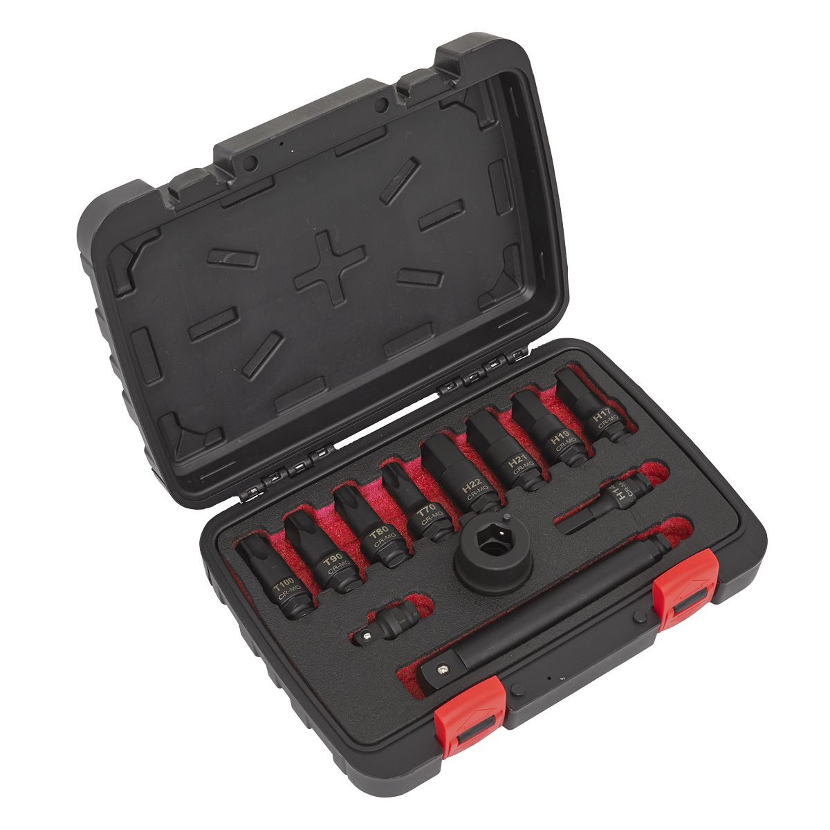 Sealey Premier Impact Socket Bit & Accessories Set 3/4"Sq Drive 12pc - Image 1