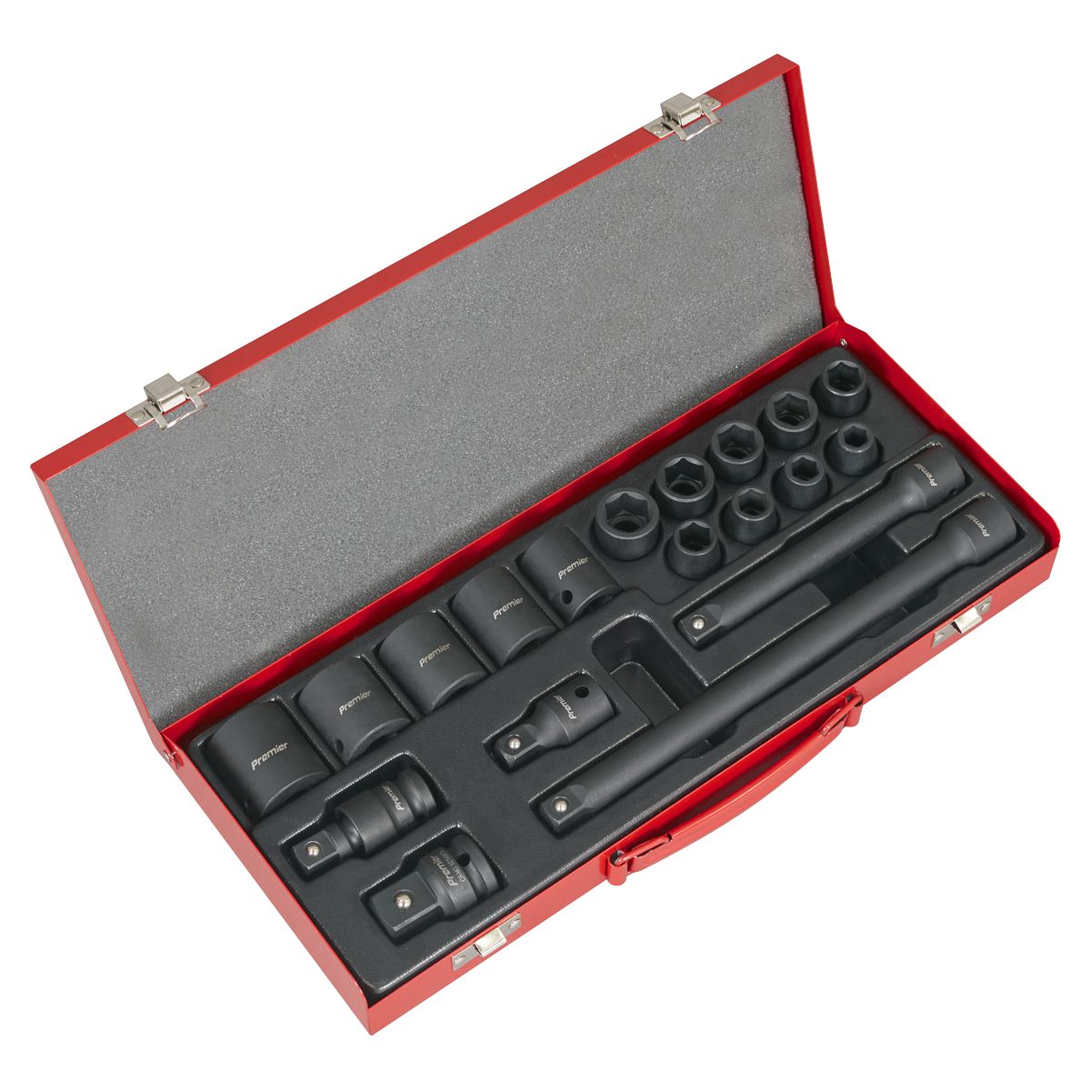 Sealey Premier Impact Socket Set 1/2"Sq Drive 19pc - Image 1