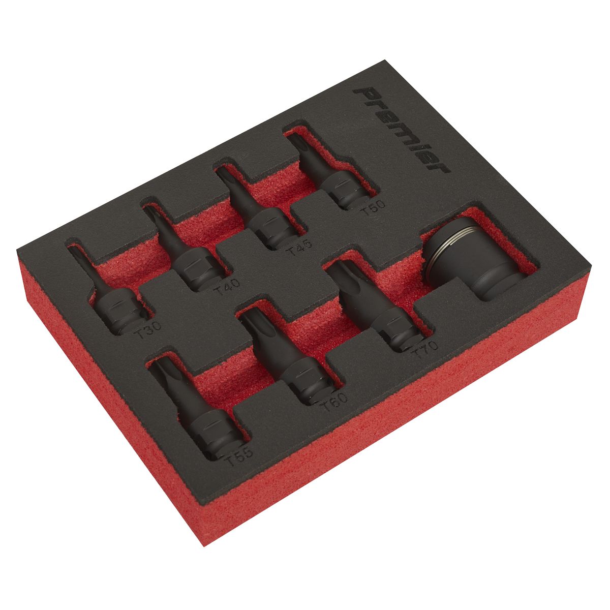 Sealey Premier TRX-Star* Impact Socket Bit Set 3/8"Sq Drive 8pc - Image 1