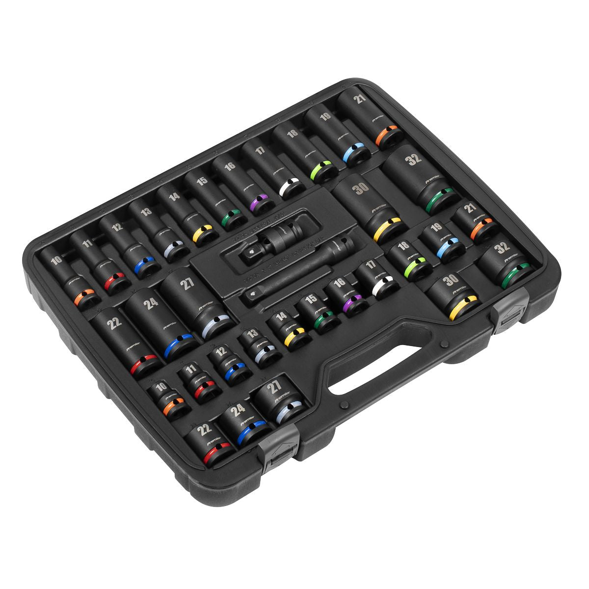 Sealey Premier Impact Socket Set 1/2"Sq Drive 34pc - Image 3