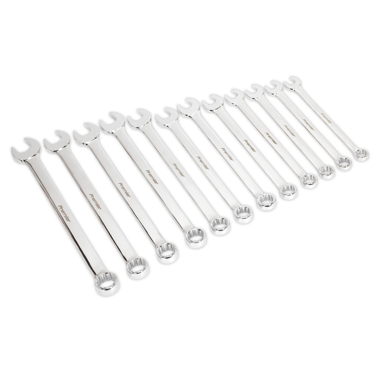 Sealey Premier Jumbo Combination Spanner Set 12pc - Image 1