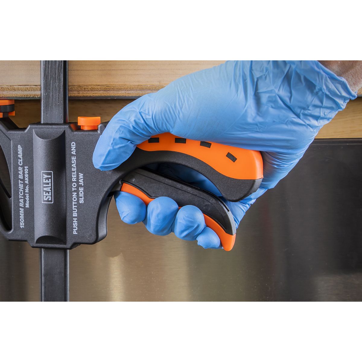Sealey Ratchet Bar Clamp Set 150mm 4pc - Image 4