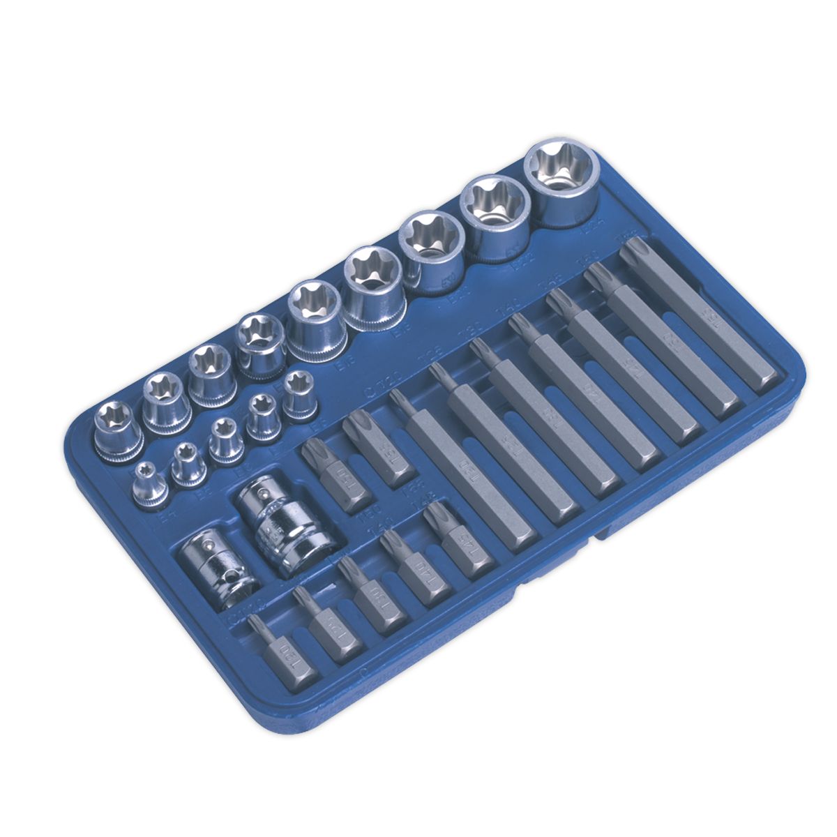 Sealey Premier TRX-Star* Socket & Bit Set 1/4", 3/8" & 1/2"Sq Drive 30pc - Image 2