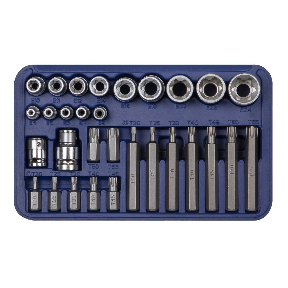 Sealey Premier TRX-Star* Socket & Bit Set 1/4", 3/8" & 1/2"Sq Drive 30pc - Image 6