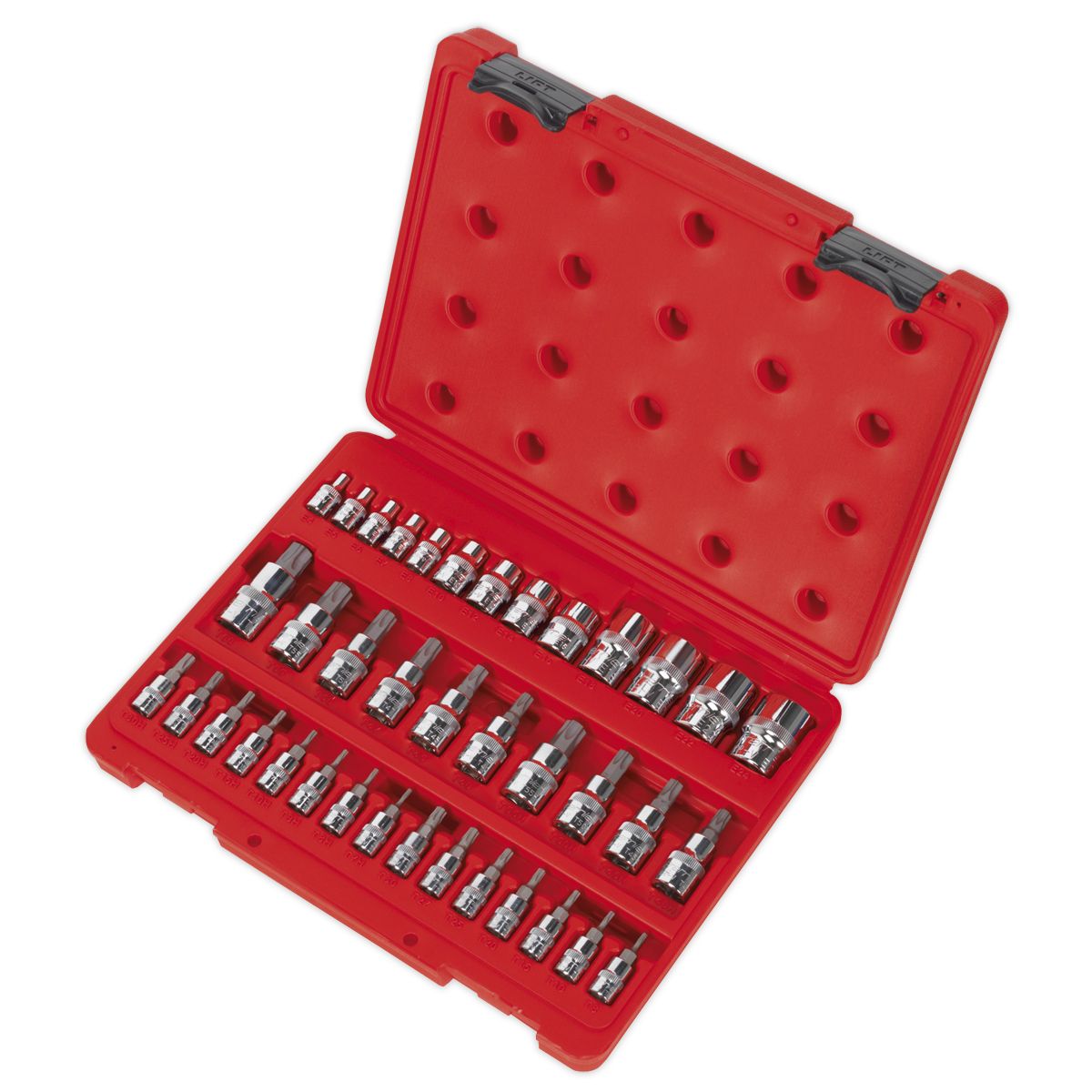 Sealey Premier TRX-Star* Socket & Security Socket Bit Set 1/4", 3/8" & 1/2"Sq Drive 38pc - Image 4