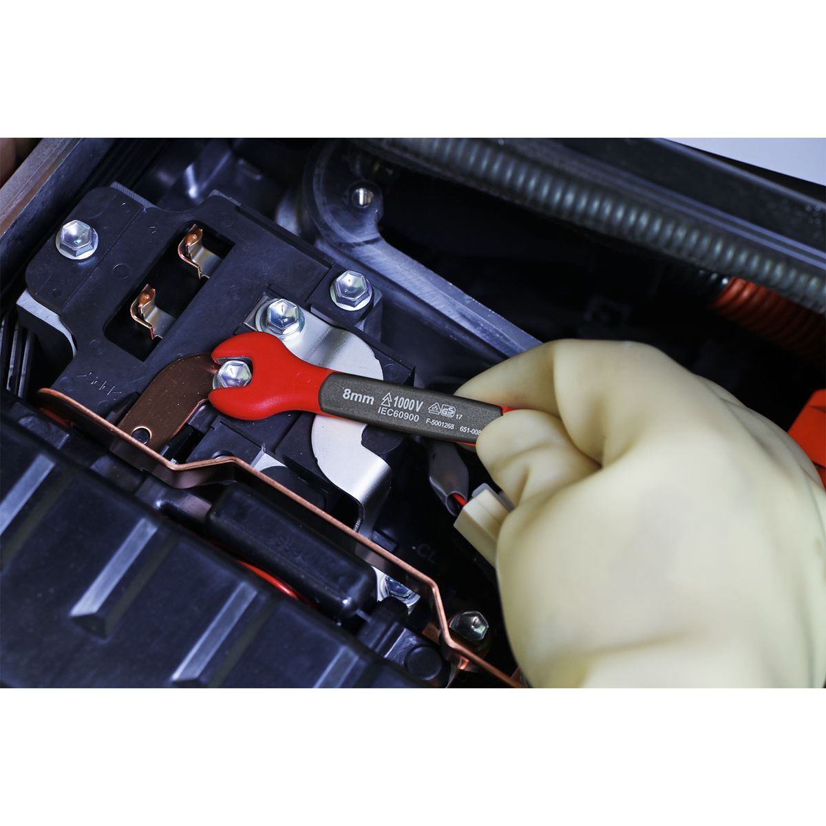 Sealey Premier Insulated Open-End Spanner Set 7pc - VDE Approved - Image 7