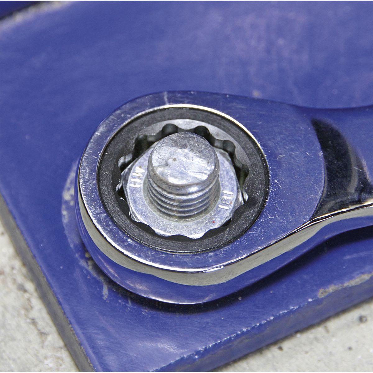 Sealey Premier Extra-Long Double Ring Ratchet/Fixed Spanner Set 7pc - Image 3