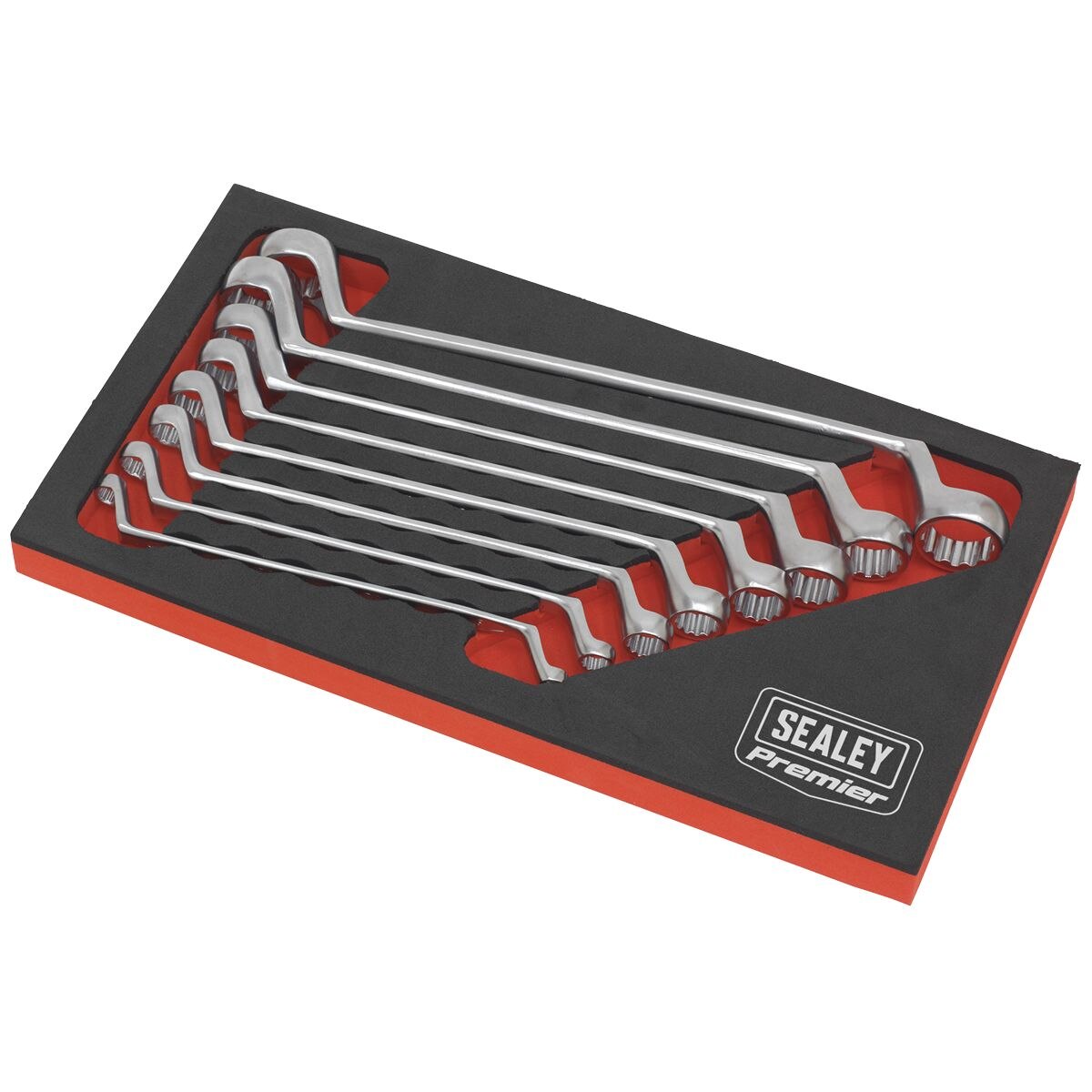Sealey Premier Offset Double End Ring Spanner Set 8pc - Image 3