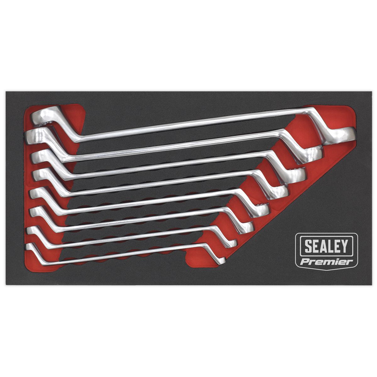 Sealey Premier Offset Double End Ring Spanner Set 8pc - Image 4