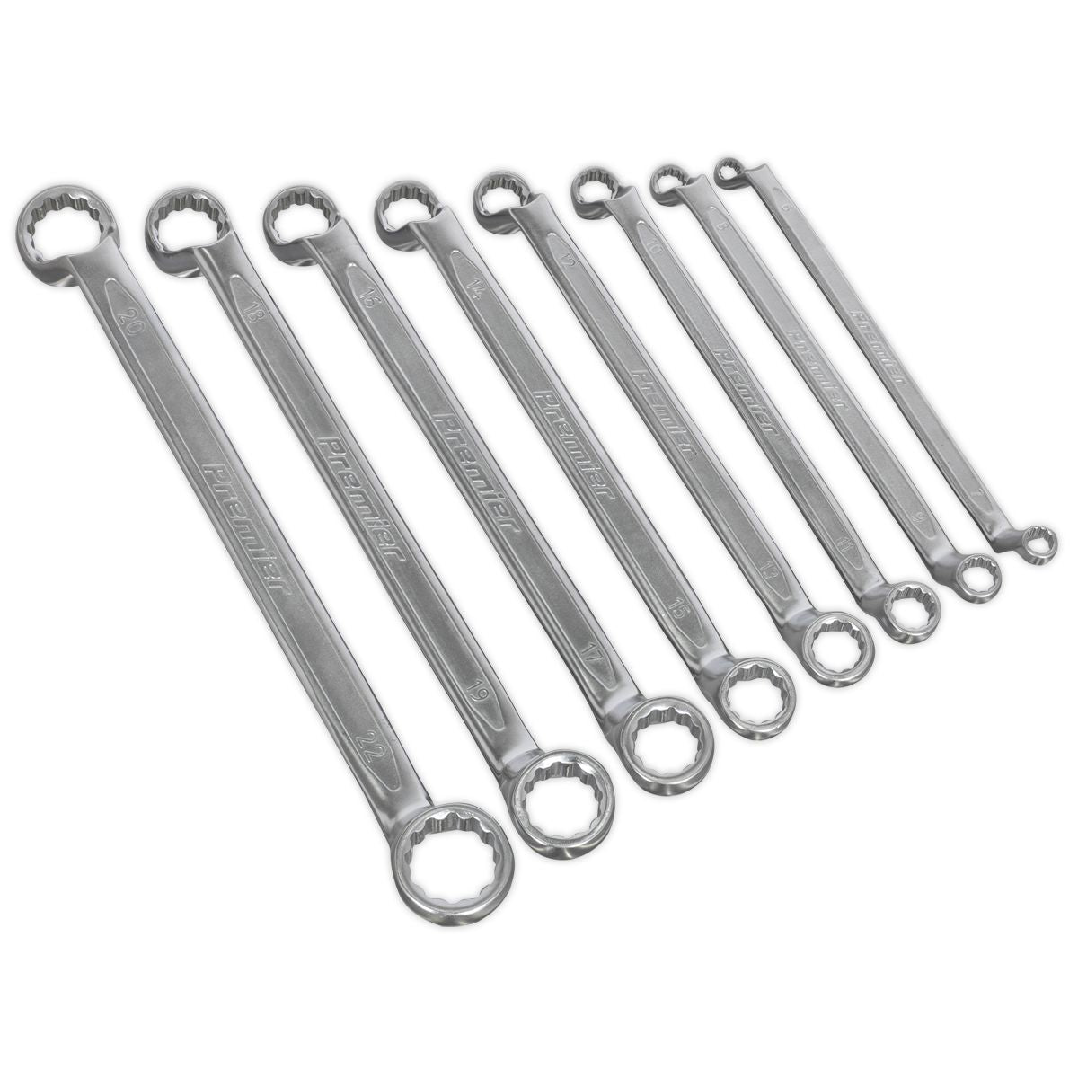 Sealey Premier Offset Double End Ring Spanner Set 8pc - Image 5