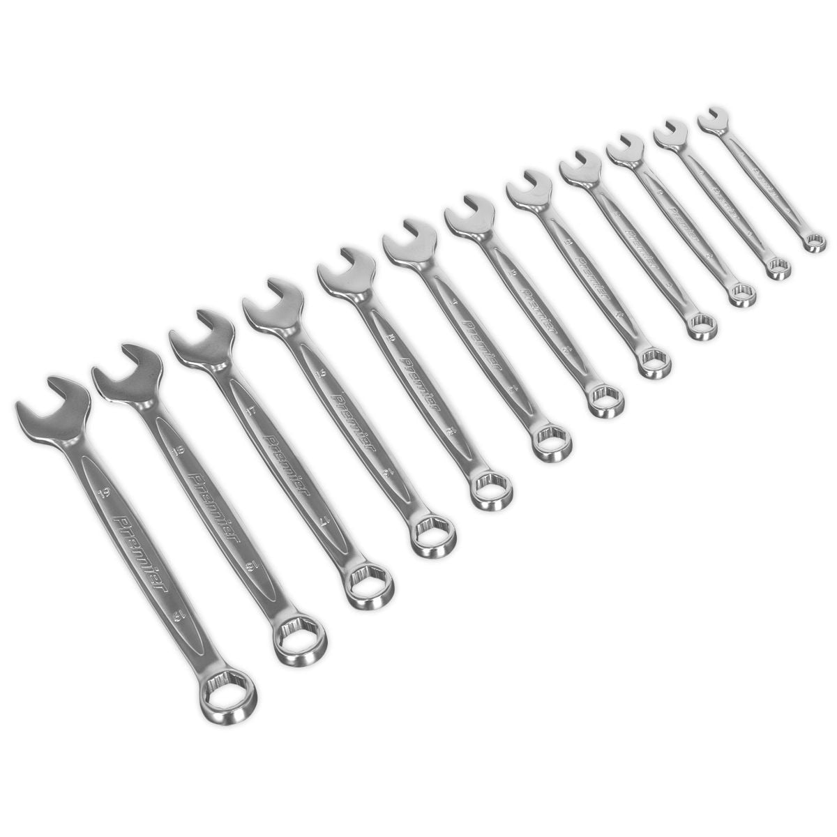 Sealey Premier Lock-On Combination Spanner Set 12pc - Image 1