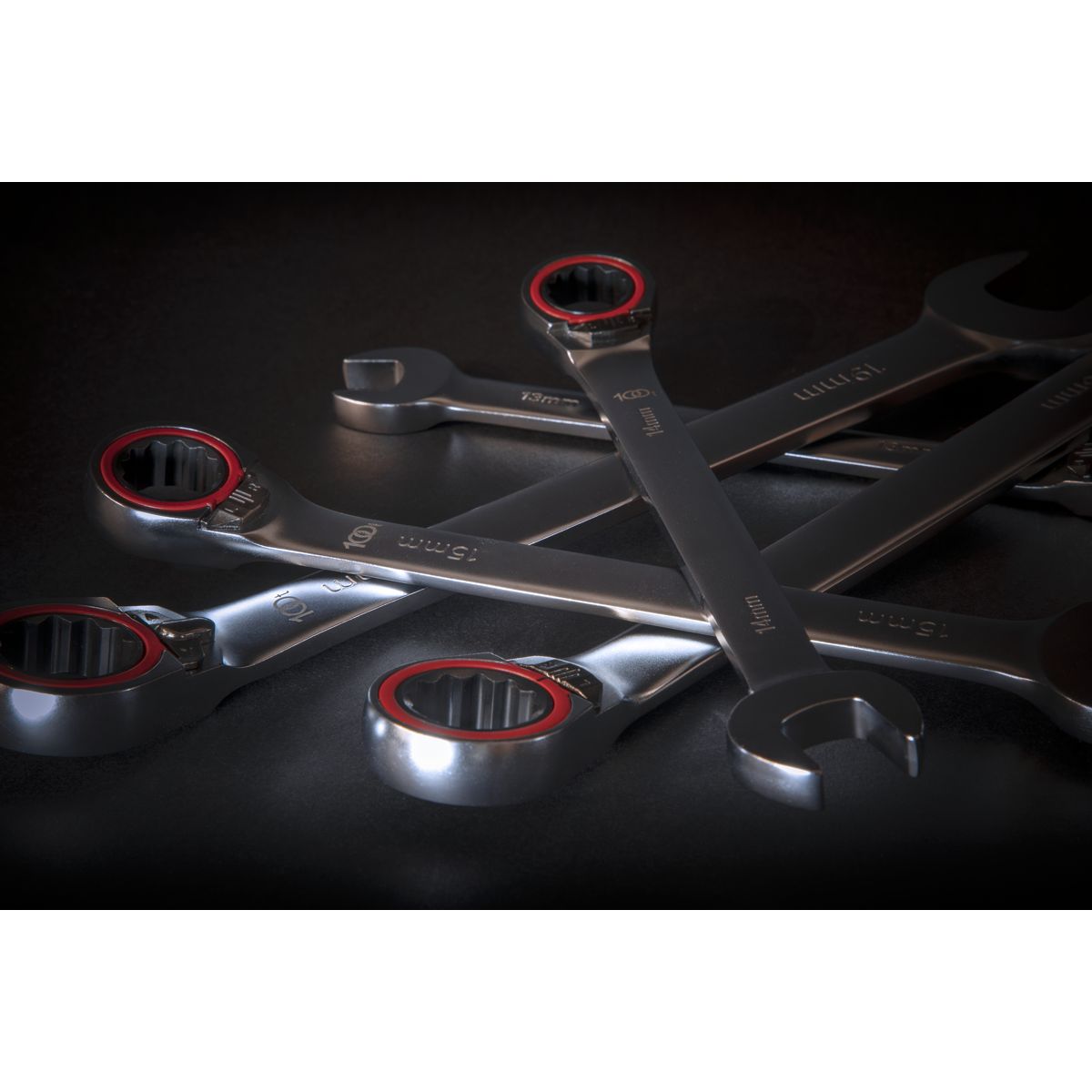 Sealey Premier Platinum Reversible Ratchet Combination Spanner Set 7pc - Image 5